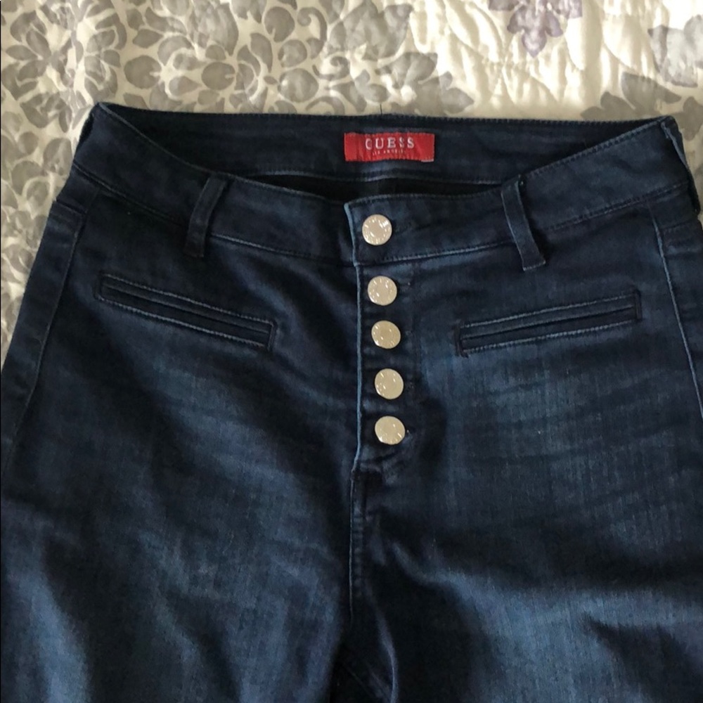 Guess high waisted cropped jeans